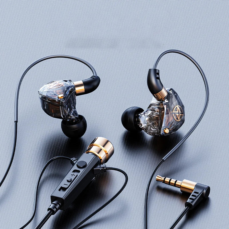 Wired In-Ear Gaming Headset 3.5mm/Type-C with Microphone for Sports & Monitoring