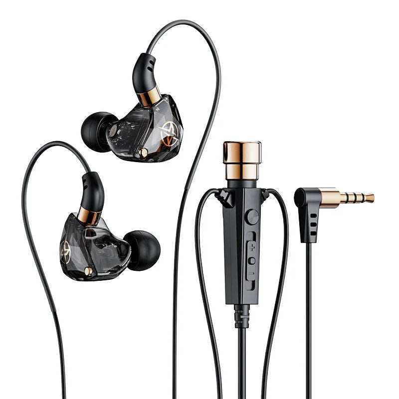 Wired In-Ear Gaming Headset 3.5mm/Type-C with Microphone for Sports & Monitoring