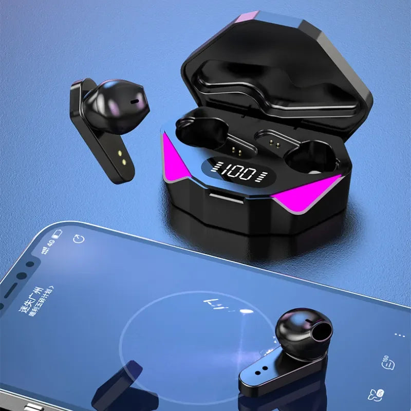 Wireless Gaming Earbuds with LED Display & Low Latency