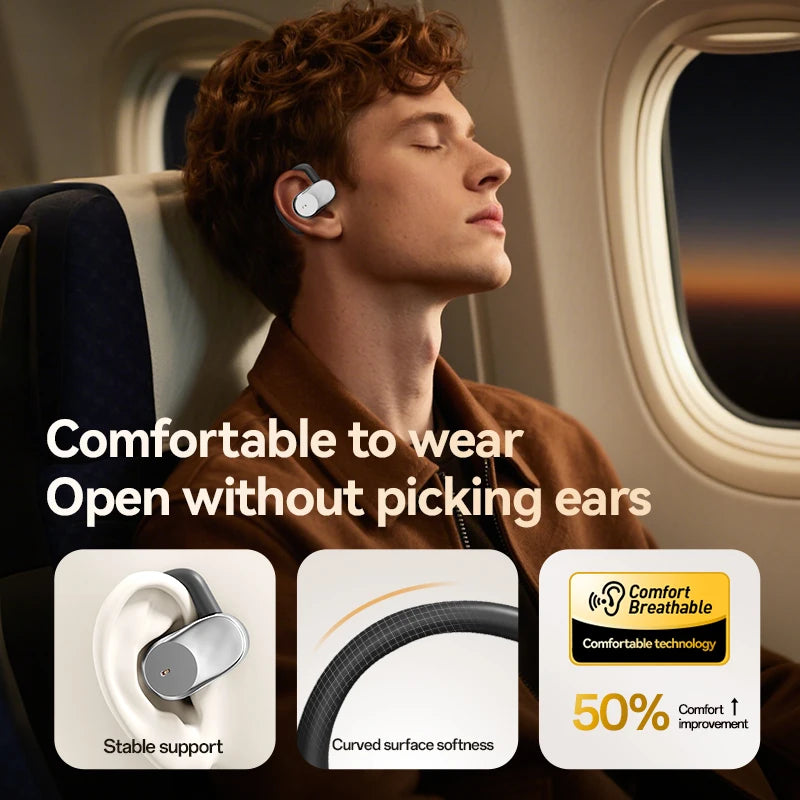 Ear-Hook Wireless Headphones — Digital Display. IPX5 Waterproof. JL Chip. Type-C Fast Charging