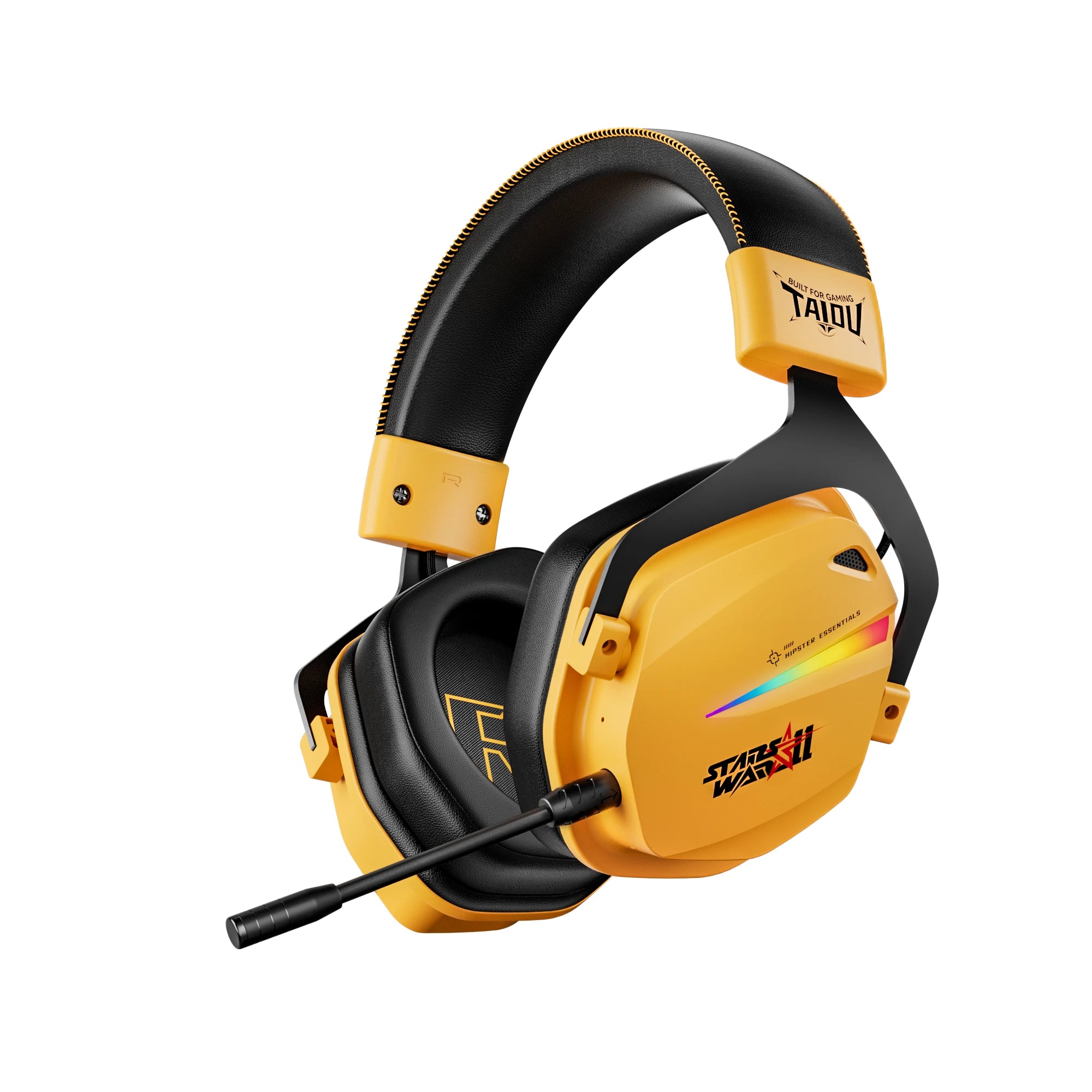 Over-Ear Gaming Headphones 7.1 Sound. Wireless 2.4G/ANC/ENC. RGB Lights. USB Type-C Microphone