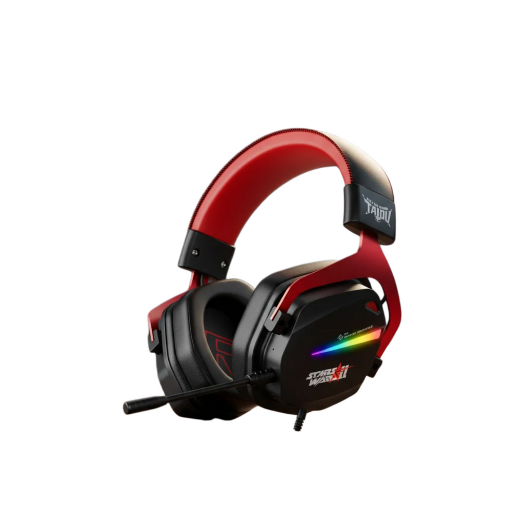 Over-Ear Gaming Headphones 7.1 Sound. Wireless 2.4G/ANC/ENC. RGB Lights. USB Type-C Microphone