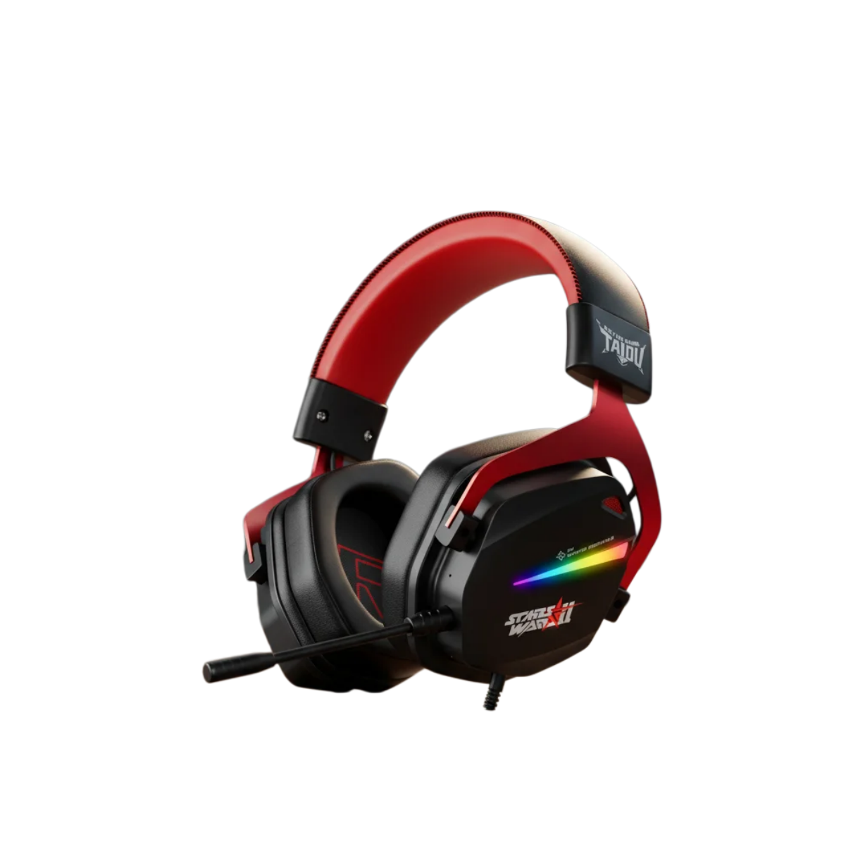 Over-Ear Gaming Headphones 7.1 Sound. Wireless 2.4G/ANC/ENC. RGB Lights. USB Type-C Microphone