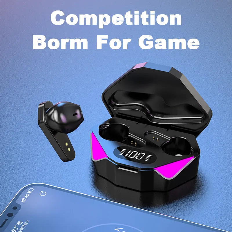 Wireless Gaming Earbuds with LED Display & Low Latency