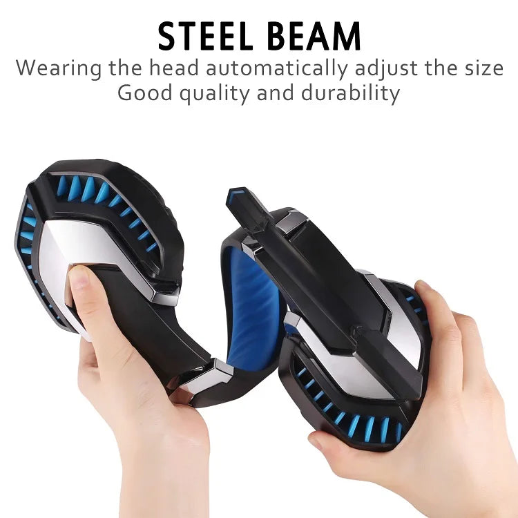 Over-Ear Wired RGB Gaming Headset with LED Lights for PC