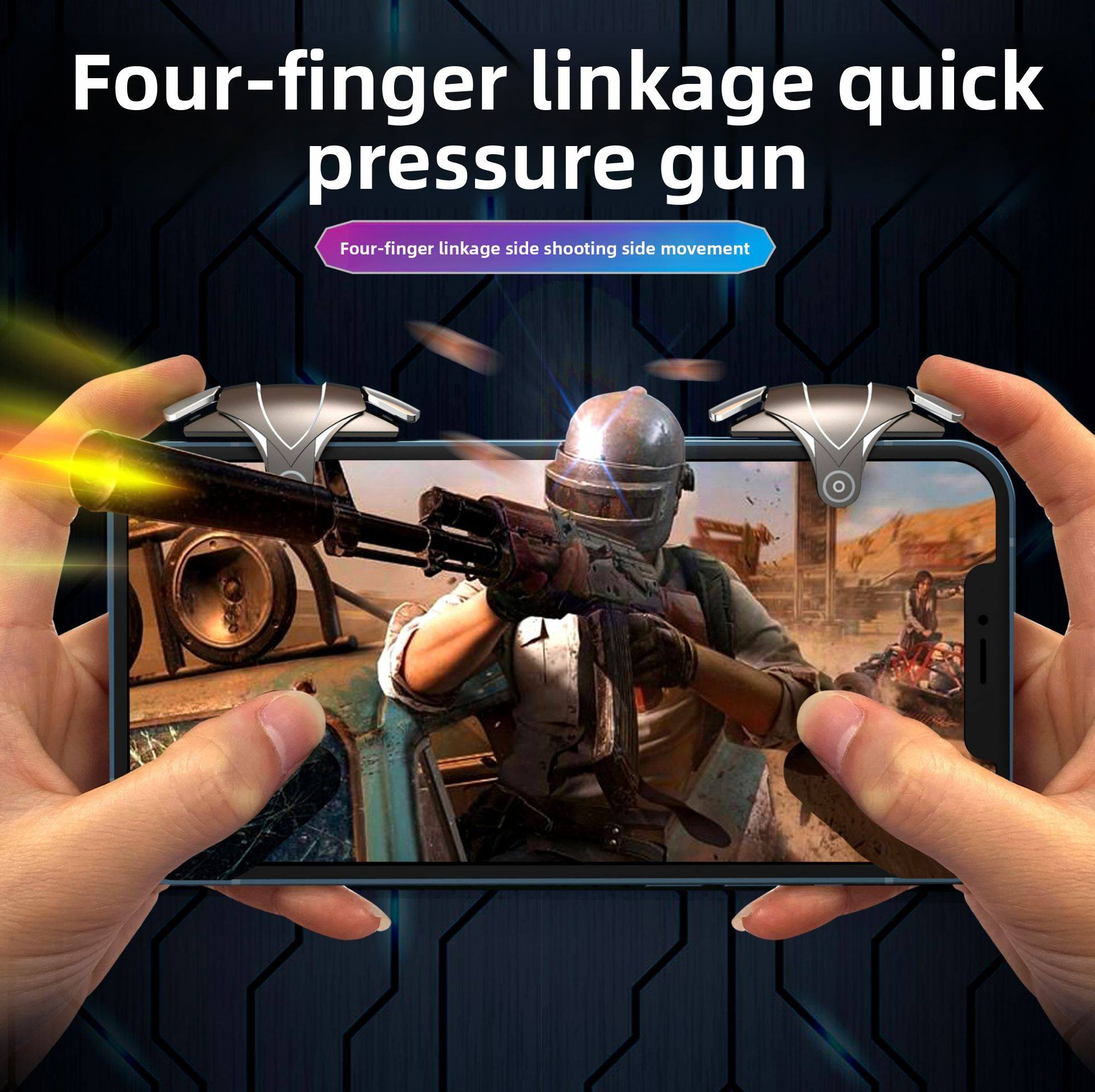 4-Finger Metal Button Gaming Controller