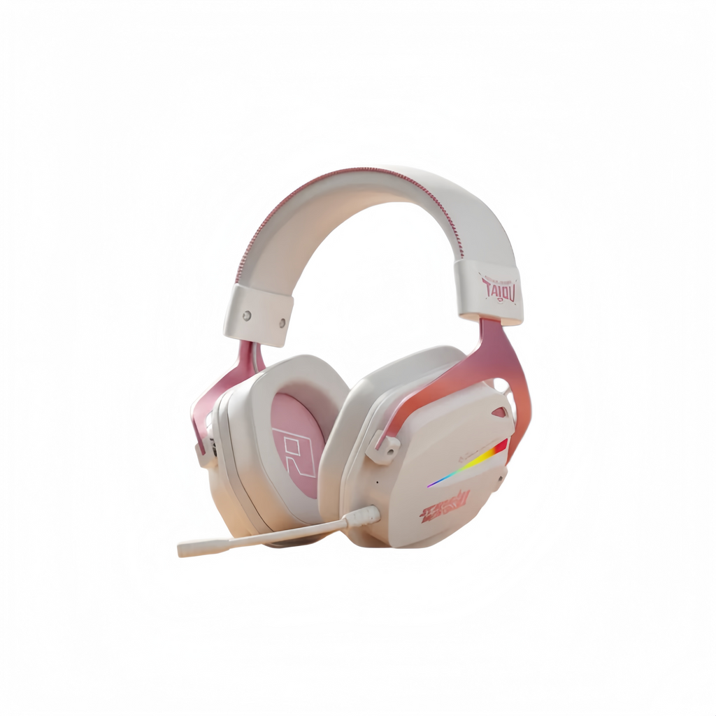 Over-Ear Gaming Headphones 7.1 Sound. Wireless 2.4G/ANC/ENC. RGB Lights. USB Type-C Microphone