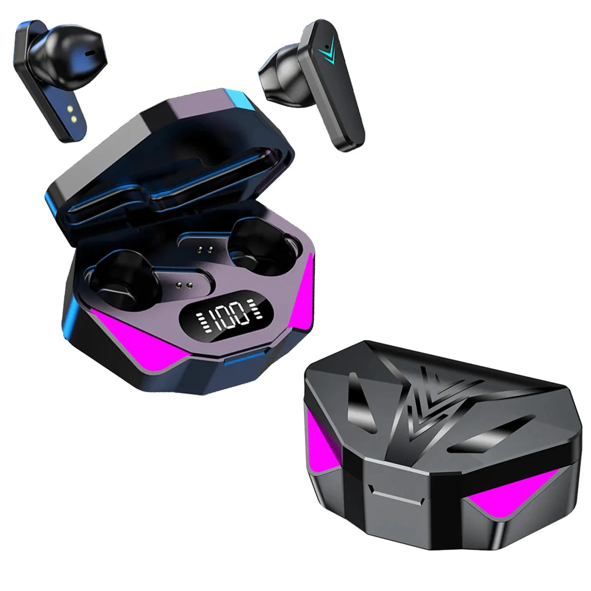 Wireless Gaming Earbuds with LED Display & Low Latency