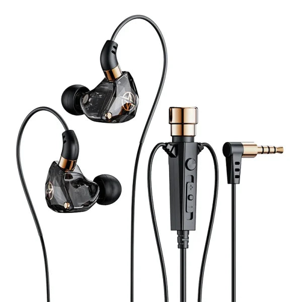 Wired In-Ear Gaming Headset 3.5mm/Type-C with Microphone for Sports & Monitoring