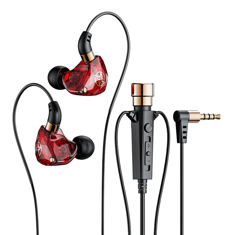 Wired In-Ear Gaming Headset 3.5mm/Type-C with Microphone for Sports & Monitoring
