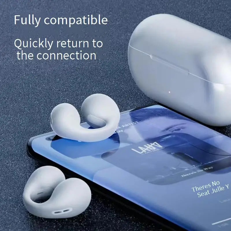 Bluetooth 5.3 Ear-Clip Bone Conduction Headset — Sports & Esports