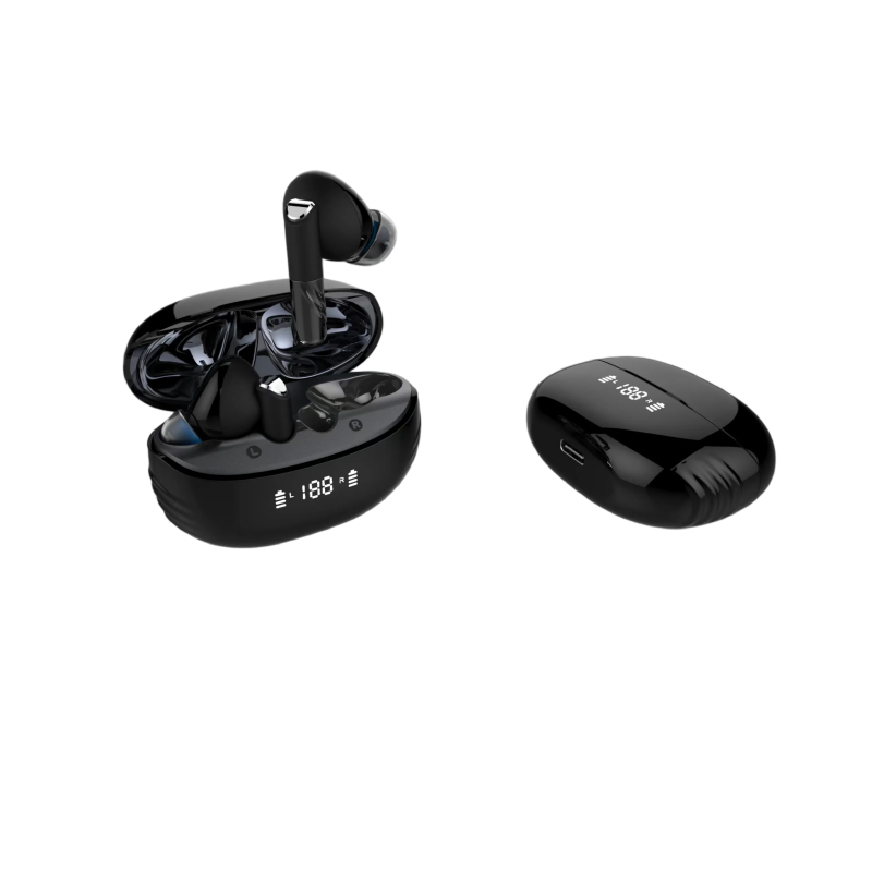 Bluetooth 5.4 Semi-In-Ear Gaming Earbuds with Stereo Sound & Hands-Free Calling