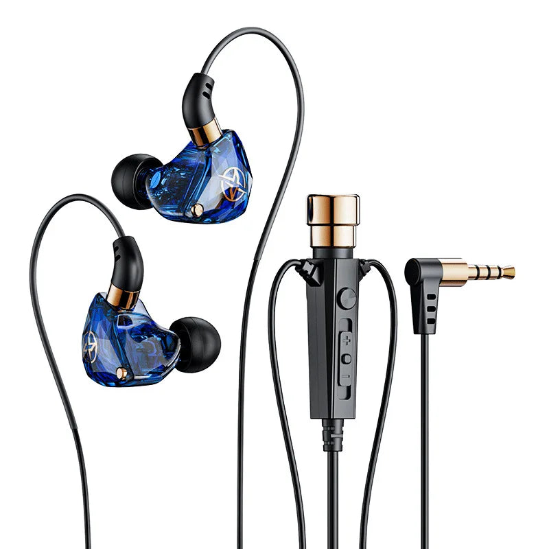 Wired In-Ear Gaming Headset 3.5mm/Type-C with Microphone for Sports & Monitoring